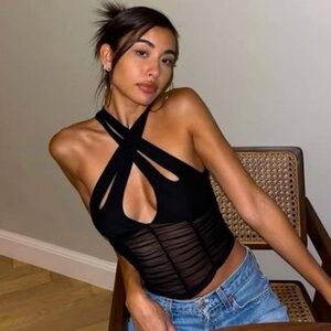 Brand new I.AM.GIA Kora Black Top XS